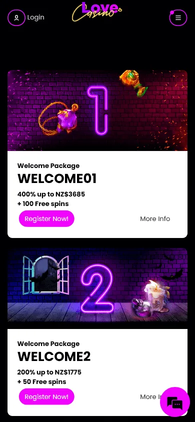 Love Casino welcome promotion on a mobile browser